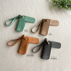 仕切り付き。本革ミニキーケース【名入れ】【イタリアンレザー