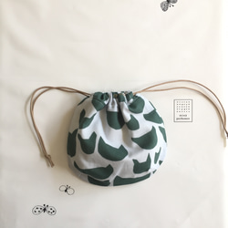 ハンドメイド　ミニ巾着バッグ　ミナペルホネン　field of flower他 ハンドメイド ミニ巾着バッグ ミナペルホネン field of flower他