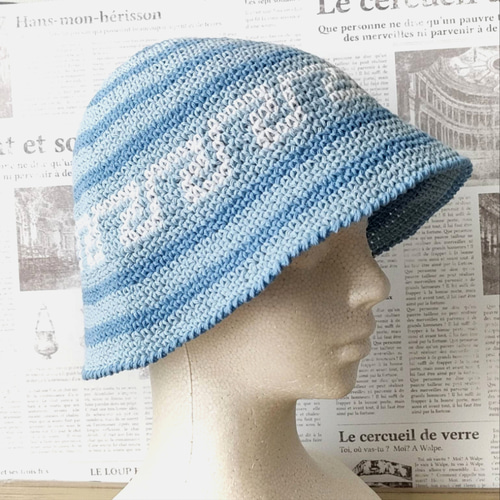 クロシェハット クロシェ帽 手編み バケハ ニット帽 バケットハット