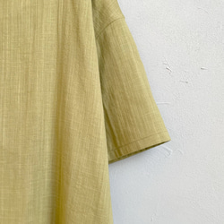 ダブルガーゼの半袖ワンピース。新緑【受注製作】 10枚目の画像