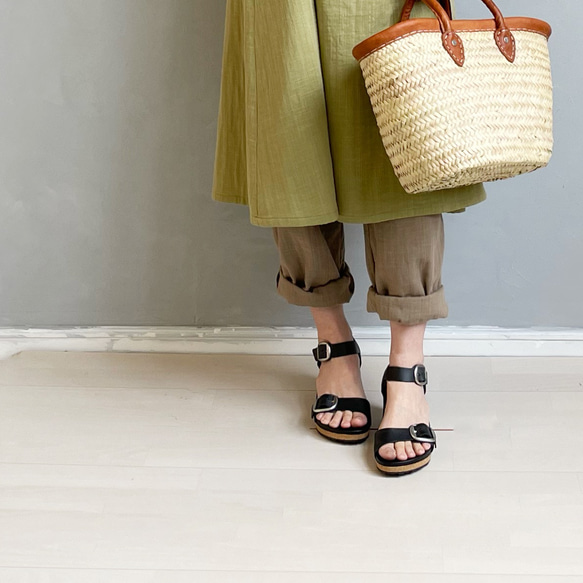 ダブルガーゼの半袖ワンピース。新緑【受注製作】 7枚目の画像