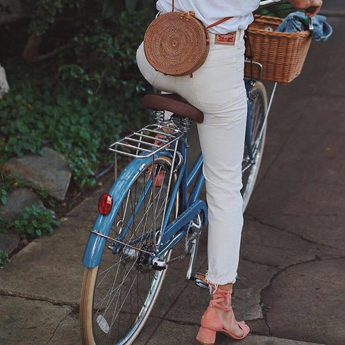 手作りラタンバッグ】丸型・角型 2タイプ｜ナチュラル素材の編みかご