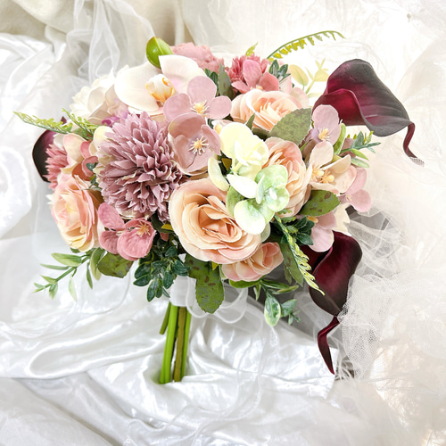 アーティフィシャルフラワーブーケ 結婚式 クラッチブー前撮り