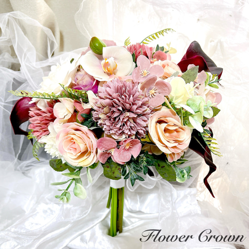 アーティフィシャルフラワーブーケクラッチブーケ 結婚式 前撮り