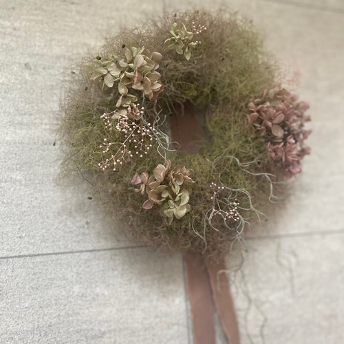 44 スモークツリー ドライフラワー リース 約20㎝