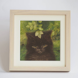 三毛猫とバラと蝶と 「 まだしらないキモチ 」 絵画 モリカナコ(mori