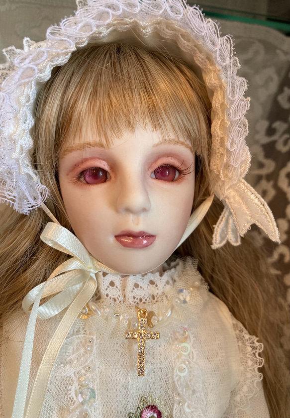 ビンテージ花柄ドレス人形 リカちゃん くすみオレンジの花柄ワンピース - メルカリ
