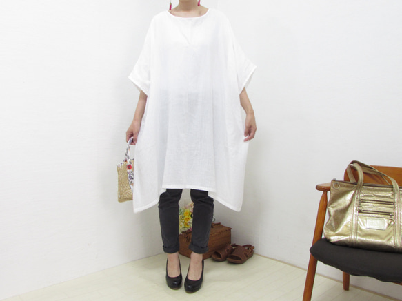 mar様ご予約品**A2809ふわふわダブルガーゼのワンピース コットン  