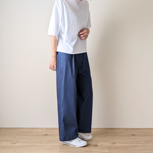太さも選べる♤綿100% インディゴデニム8オンス インディゴ