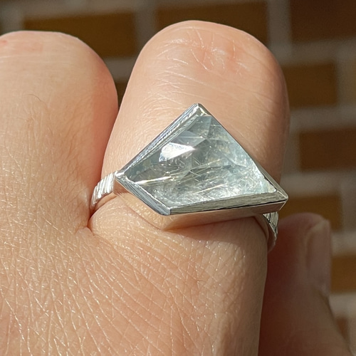 ルチルの指輪たん！綺麗！フリーサイズ！ Op.16 ルチルクォーツ サージカルステンレスフリーサイズリング