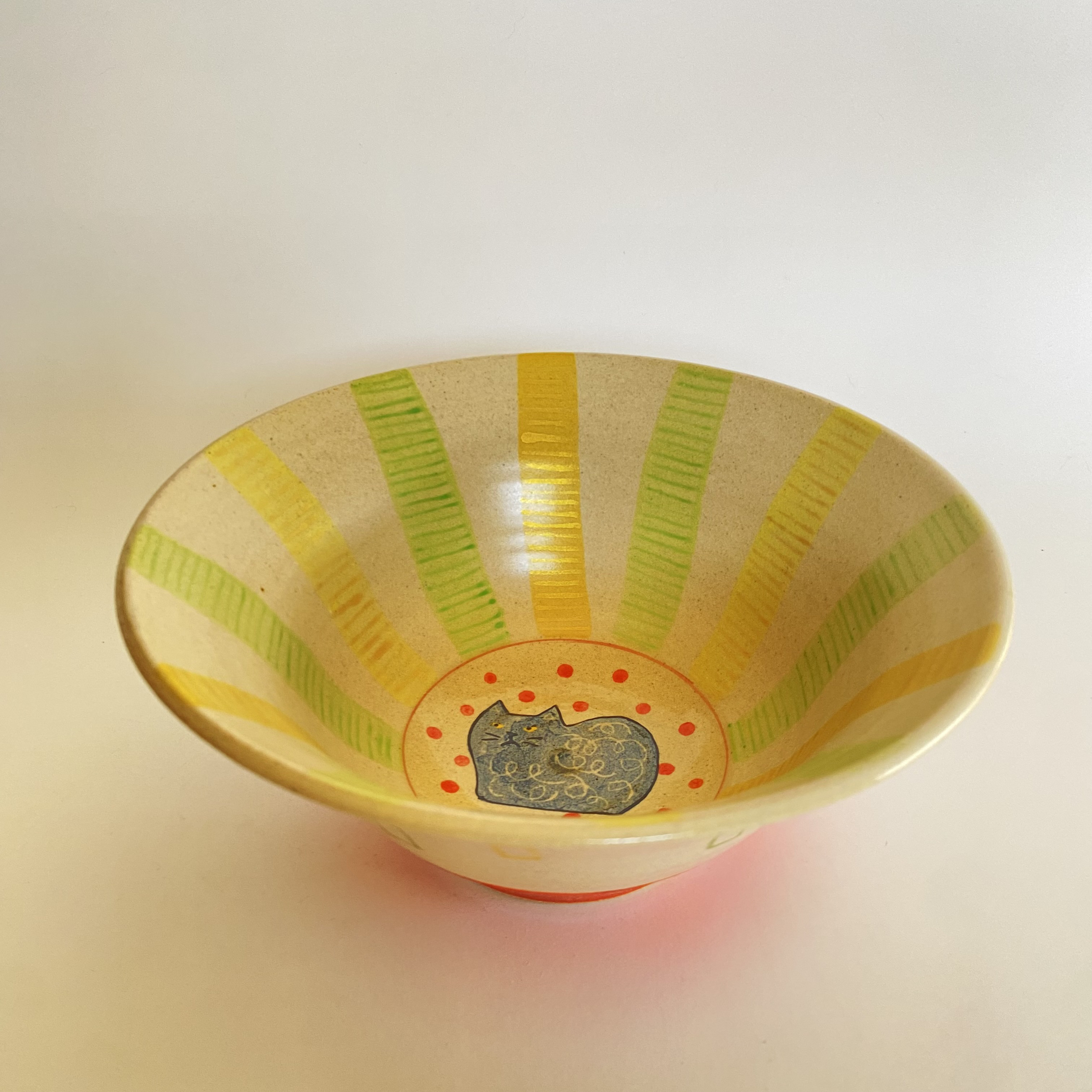 ねこの深鉢「しましま」