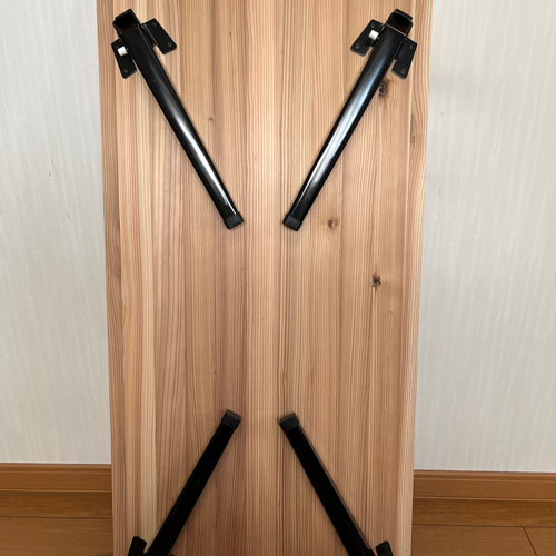 折りたたみローテーブル 幅84cm 杉材×アイアンバー付きアウトドア・室内兼用 折りたたみローテーブル 幅84cm 杉材×アイアンバー付き