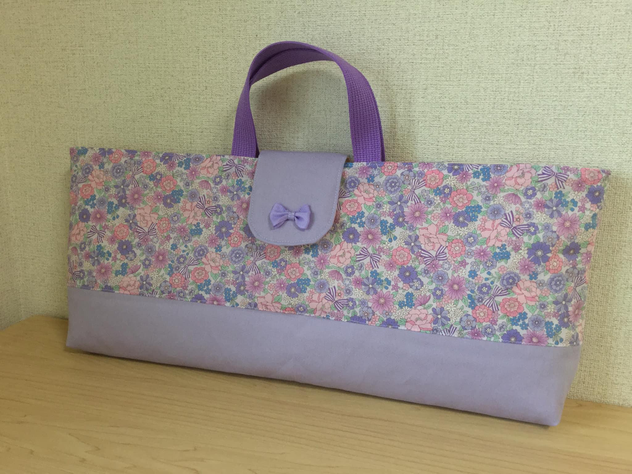 鍵盤ハーモニカバッグ》 《ピアニカケース》お花 リボン Ω - その他  