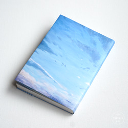 青い空 たまごいろ 文庫本サイズ ブックカバー ハンドメイド