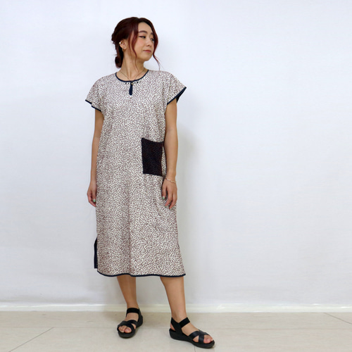 30％OFF手仕事が美しい刺し子刺繍ワンピース、チェンマイ