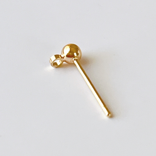 高品質 14kgf カン付き丸玉ピアス 4ペア8個 14KGF アクセサリ