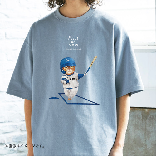 厚みのあるBIGシルエットTシャツ「FOCUS ON NOW」 /送料無料 T