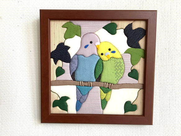 ハンドメイド オーダー受付ページ ♡クリスマスリース インコ パネル