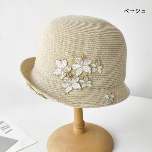 ン 大人気 新品 ノ 大人気の麦わら帽子 ハット 全3色 大人用 春夏帽子 花飾り付き 帽子