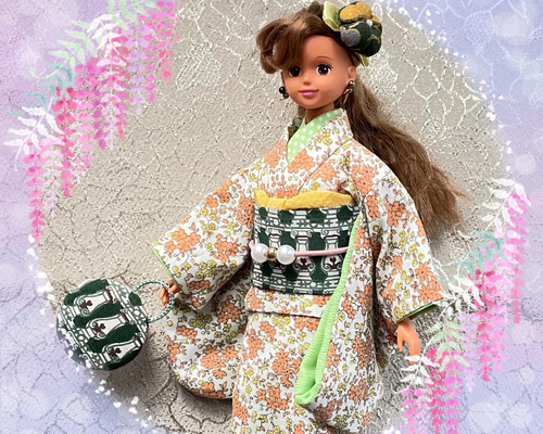 当時物！【激レア・日本製】ジェニーちゃん人形 着物 （げた付き）　No.5 当時物！【激レア・日本製】ジェニーちゃん人形 着物 （げた付き） No