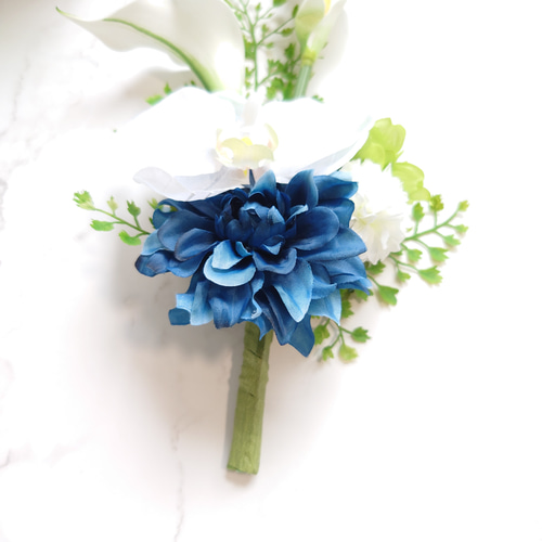 胡蝶蘭とカラーの仏花1対 レトロピンク【アーティシャルフラワー】陶器