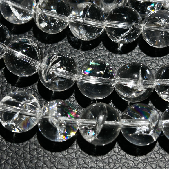 10mm・12mm 高品質 アイリスクォーツ（虹入り水晶）天然石 丸玉