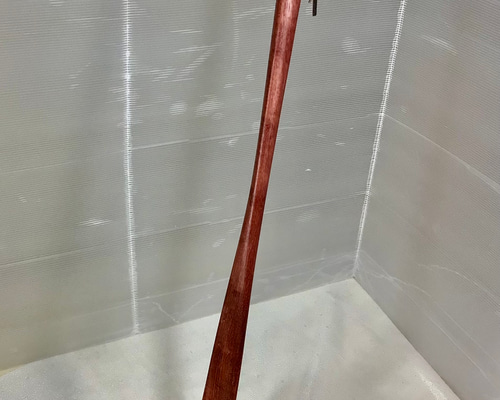 天然木 超貴重 パープルハートロング靴べら／スタンドセット 一点物