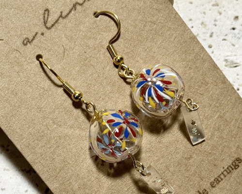 風鈴ピアス/イヤリング/花火 ピアス（フック・チェーン） a.line