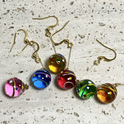 ヨーヨーピアス/イヤリング/夏祭り ピアス（フック・チェーン） a.line  