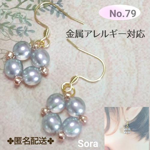 No.79 パールのアクセサリー（ピアス/イヤリング） ピアス（フック 