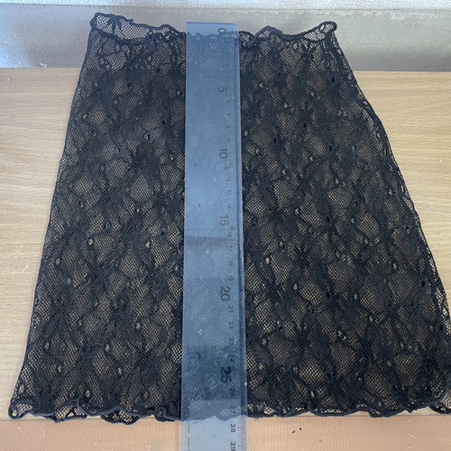 さらさらブラック麻の葉柄レースシングル手作りネックウォーマー日焼け  