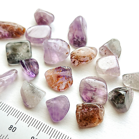 カコクセナイトインアメジスト オーラライト23 さざれ 20g