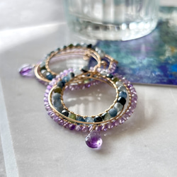 菫色・バイオレット ピアス（フープ） の人気通販｜Creema(クリーマ 