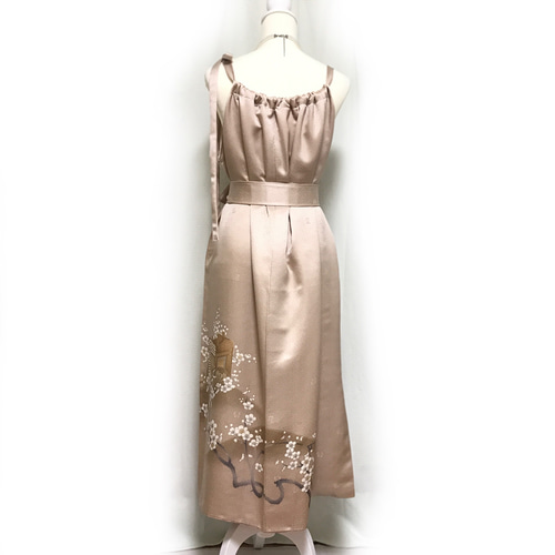 正絹】着物リメイク 訪問着ドレス&ショールのセット／キャミ