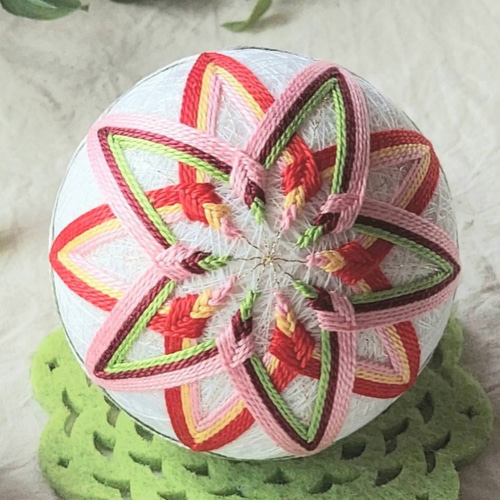 手毬 手鞠 てまり 刺繍ひまわり No126ハンドメイド 手毬 手鞠 てまり 刺繍ひまわり No126ハンドメイド
