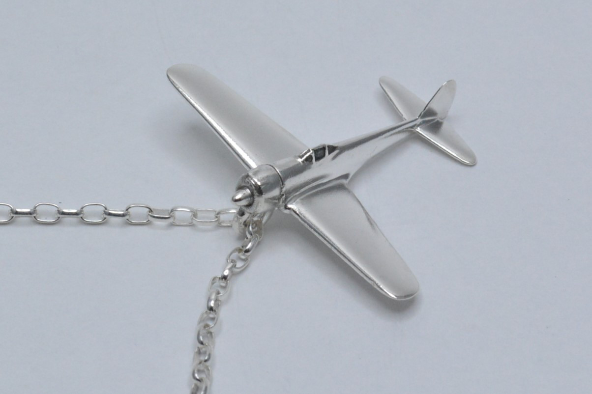 日本陸軍　一式戦闘機三型　隼　シルバーネックレス