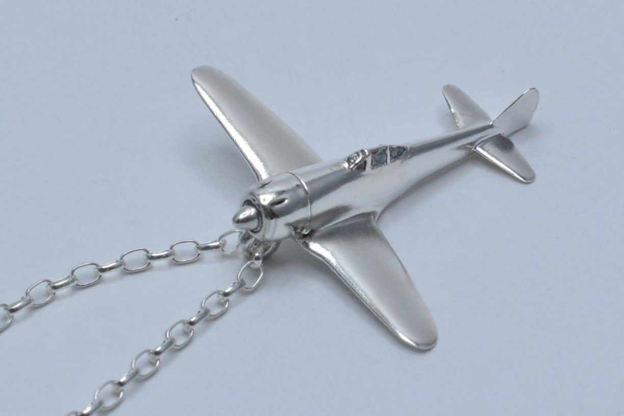 日本陸軍　二式戦闘機　鍾馗　シルバーネックレス