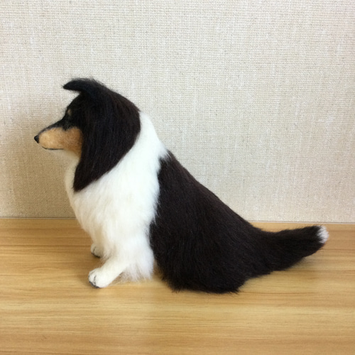 羊毛フェルト 犬 シェルティ トライカラー 羊毛フェルト masapan