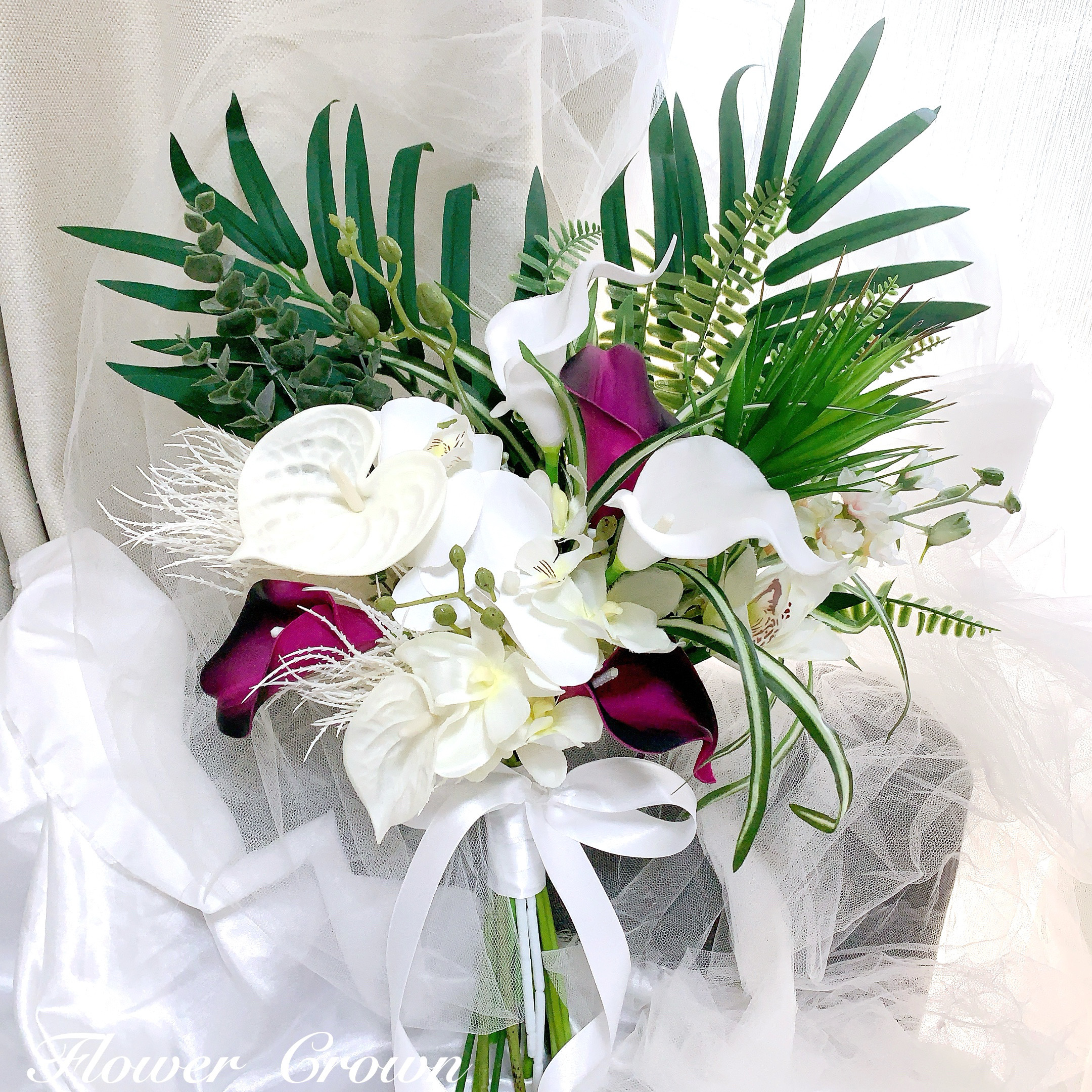 ウェディング ブーケ ホワイト アーティフィシャルフラワー 造花 クラッチブーケ アーティフィシャルフラワーブーケ ウェディングブーケ クラッチブーケ