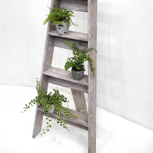 シャビーなガーデニング用木製ラダー 受注生産品 その他家具 ユニ工房
