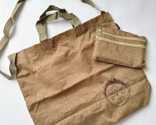 お絵描き刺繍入り》2wayトートバッグ /エコバッグ/トートバッグ