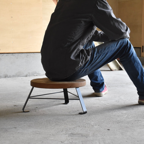 ◼️mixt model 古材/ロースツール H200×W450×D450◼️ 椅子（チェアー