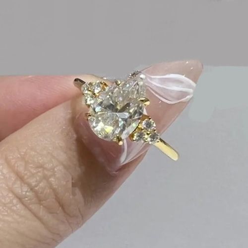 モアサナイトリング 2ct #10号 モアサナイト K10 リング