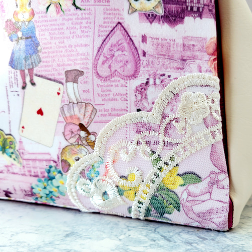 専用になります♡　　　　がま口バック　♡ジョリーフルール♡ リボン口金のトートながま口バッグ(ジョリーフルール・サテンVol