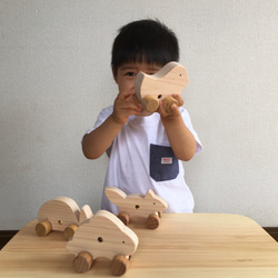 木のおもちゃ　コロコロどうぶつ　ヒヨコ 2枚目の画像