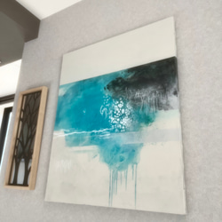 フレーム付き 45×33㎝ アートパネル インテリア 抽象画 絵画