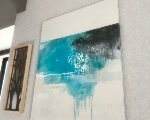 現代アート 80×65㎝ 大きめ モダン 絵画 原画 抽象画 アートパネル