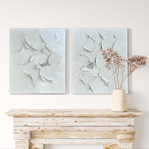 モダンアート　2枚set テクスチャーアート　現代アート　インテリア　絵画 現代アート 2枚セット テクスチャーアート モダン アートパネル ホテル