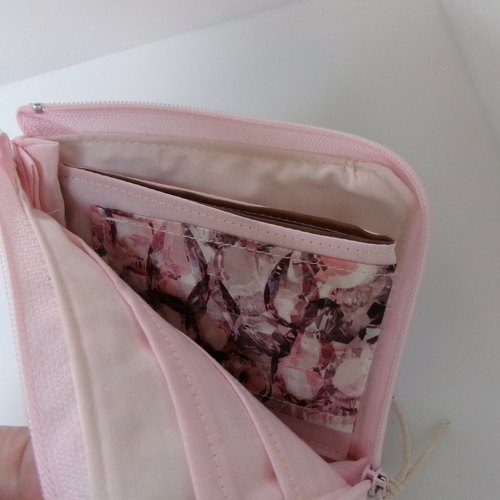 リバティ・アレクサンドラ（トパーズピンク色）ハーフウォレット L字  