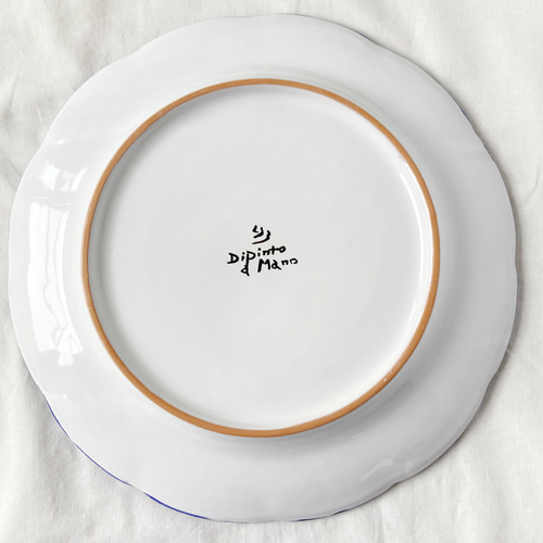 絵皿 26cm GEO045 マヨリカ焼き イタリア陶器 レモン柄 ディナー皿